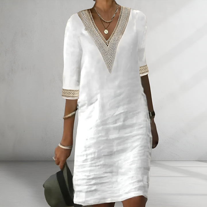 Delphine™ | Robe d'été en coton et lin