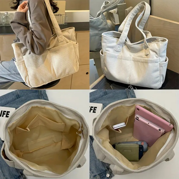 Fauvette™ | Sac cabas à côtes