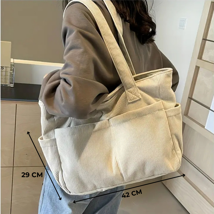 Fauvette™ | Sac cabas à côtes
