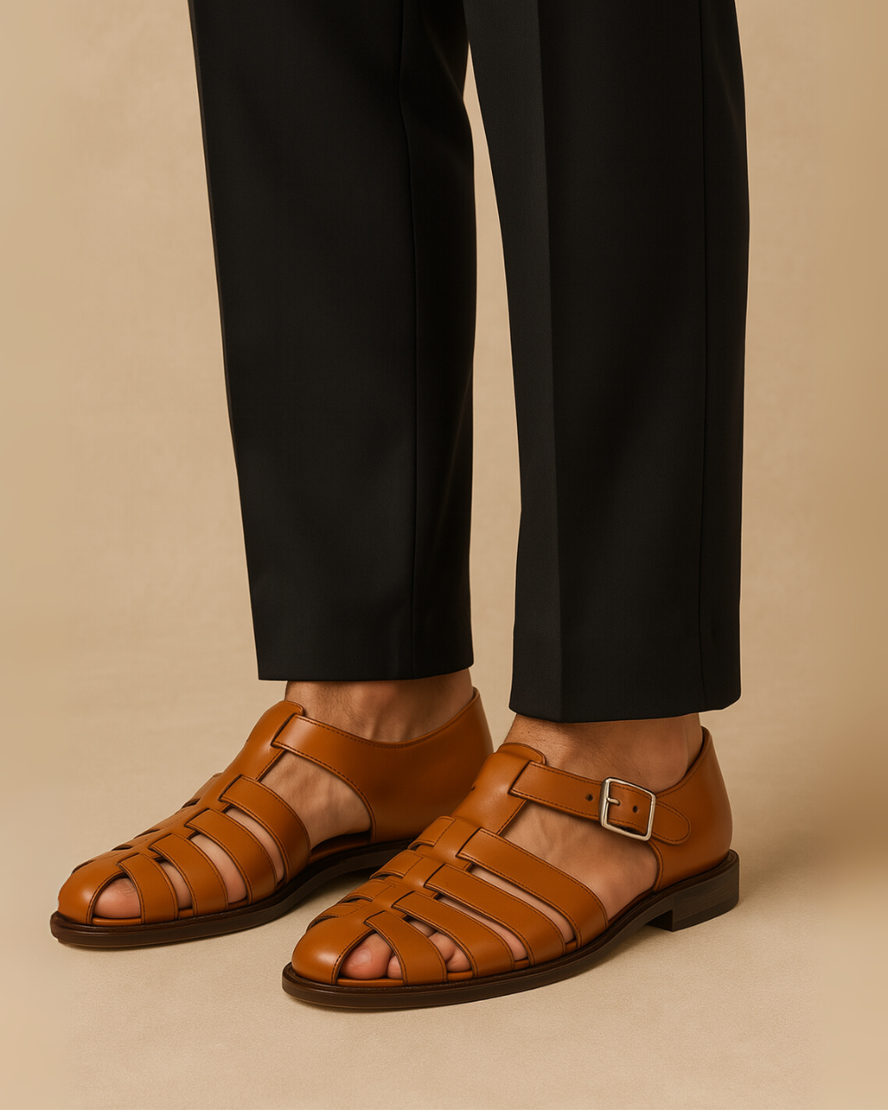Gaspard™ | Sandales fermées en cuir avec bride élégante