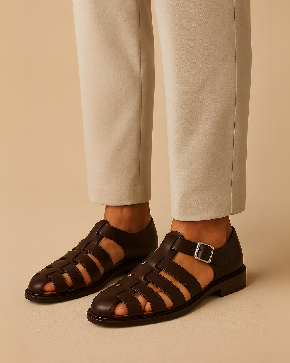 Gaspard™ | Sandales fermées en cuir avec bride élégante
