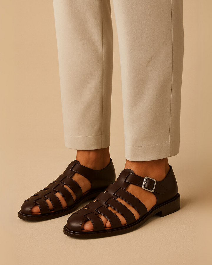 Gaspard™ | Sandales fermées en cuir avec bride élégante
