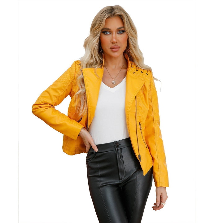 Célia™ | Veste en cuir d'agneau lavé