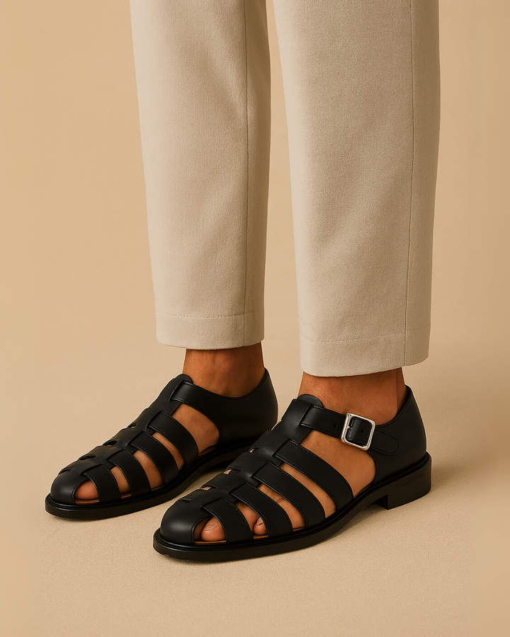 Gaspard™ | Sandales fermées en cuir avec bride élégante