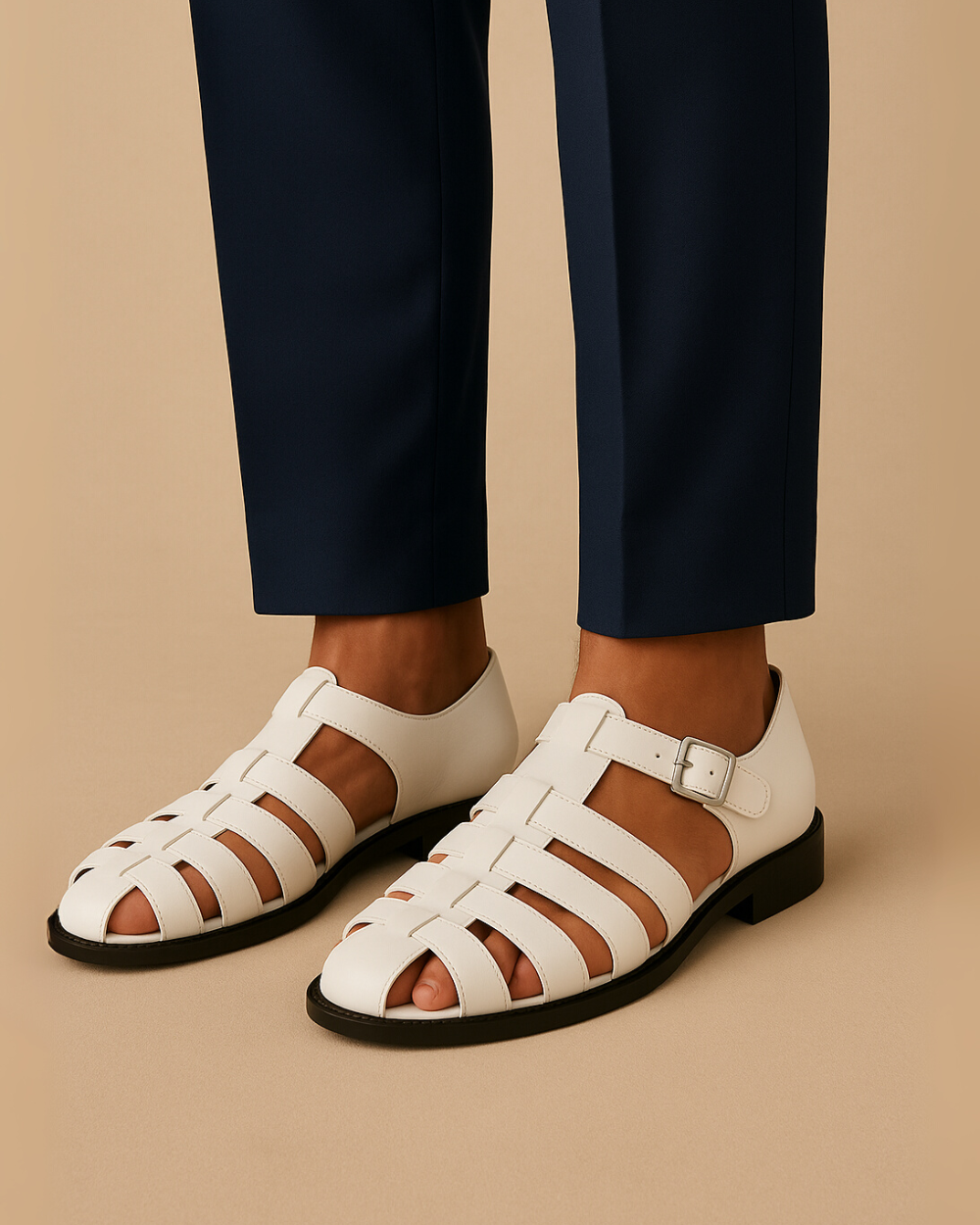 Gaspard™ | Sandales fermées en cuir avec bride élégante