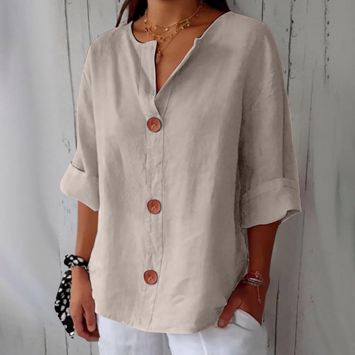 Florine™ | Blouse en Lin Décontractée