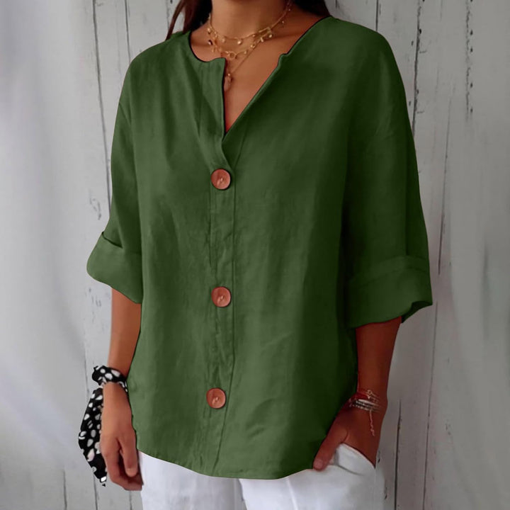 Florine™ | Blouse en Lin Décontractée