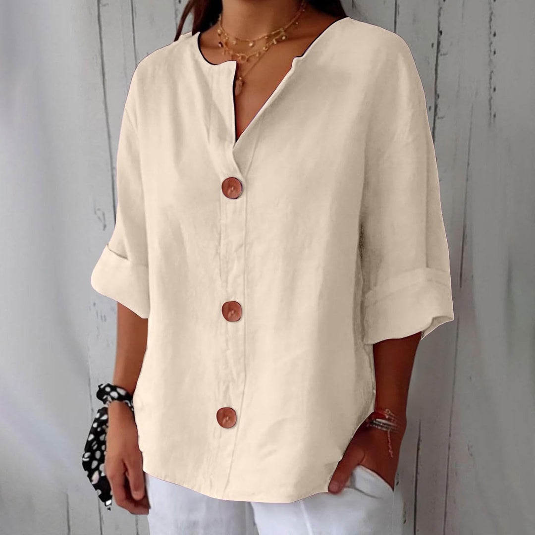 Florine™ | Blouse en Lin Décontractée