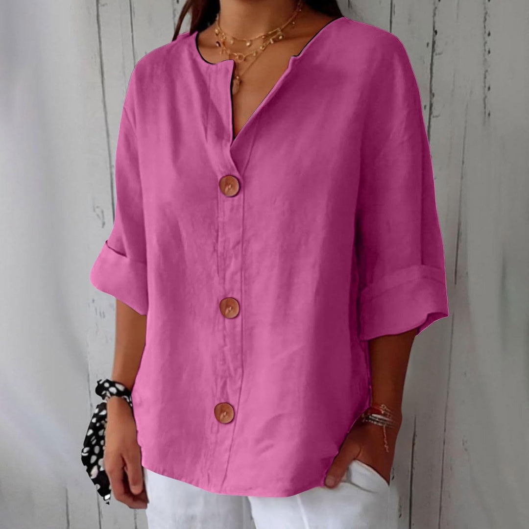 Florine™ | Blouse en Lin Décontractée