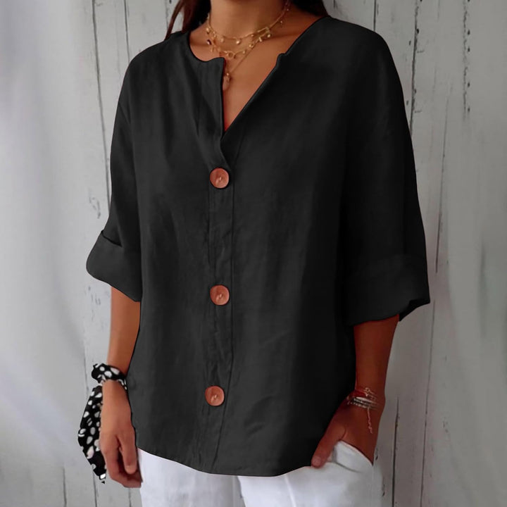 Florine™ | Blouse en Lin Décontractée