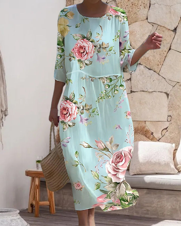 Mirella™ - Abito floreale elegante e raffinato