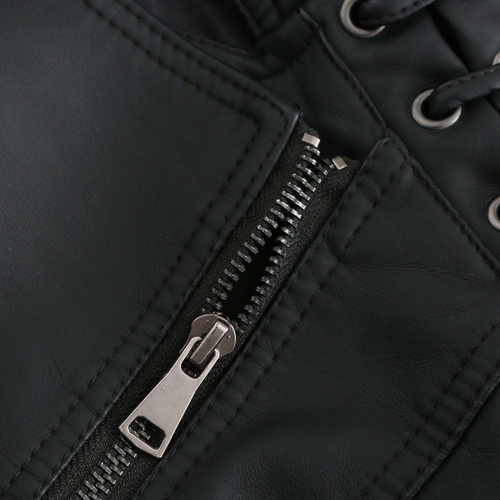 Célia™ | Veste en cuir d'agneau lavé