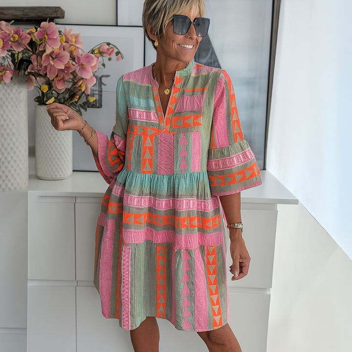 Ségolène™ | Robe d’été brodée courte