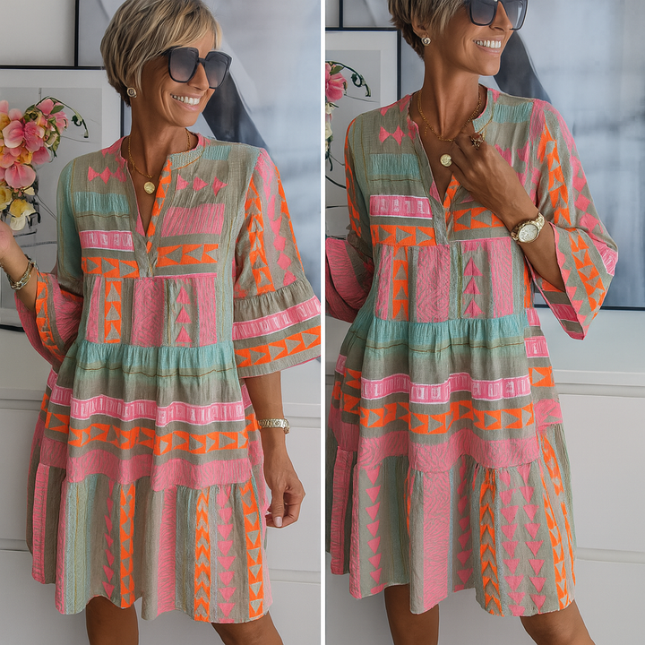 Ségolène™ | Robe d’été brodée courte