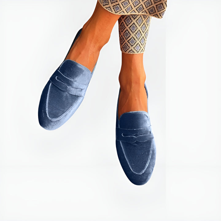 Rosemonde™ | Mocassins en velours à patchwork