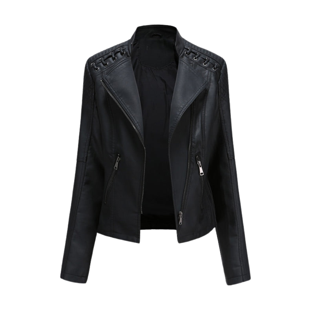 Célia™ | Veste en cuir d'agneau lavé