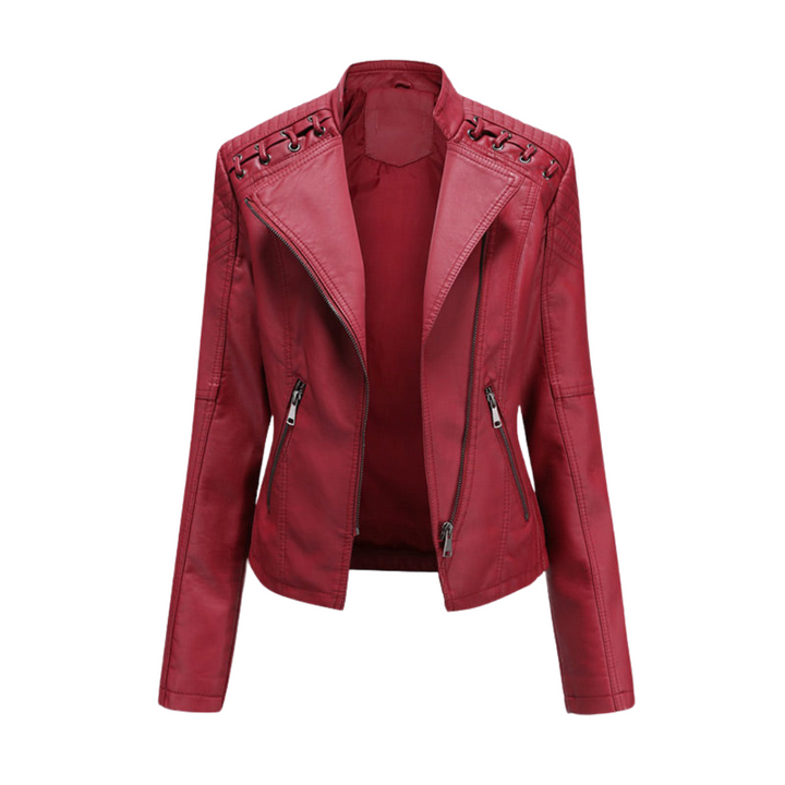 Célia™ | Veste en cuir d'agneau lavé
