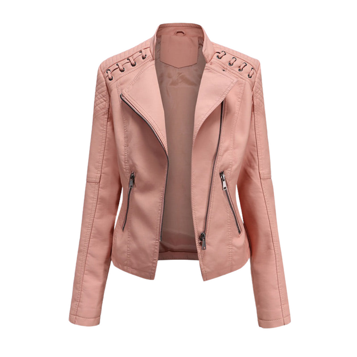Célia™ | Veste en cuir d'agneau lavé