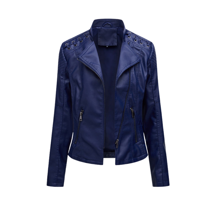 Célia™ | Veste en cuir d'agneau lavé