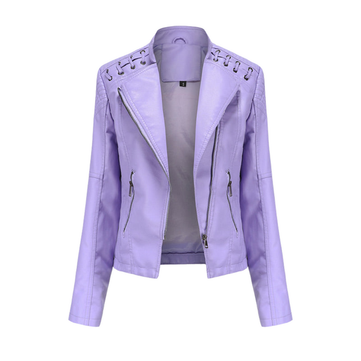 Célia™ | Veste en cuir d'agneau lavé