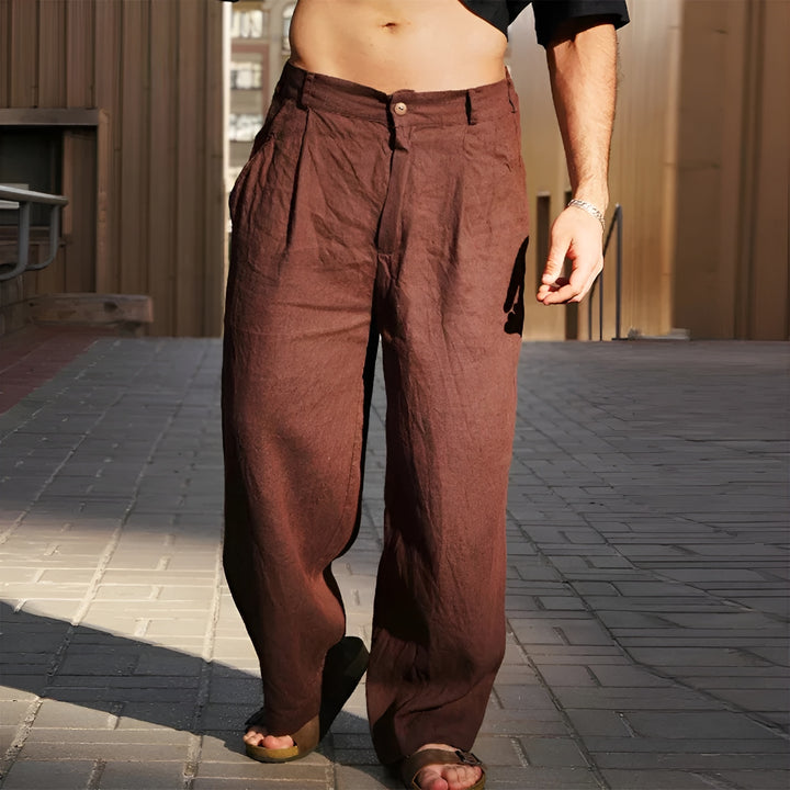 Clovis™ | Pantalon en Lin à Jambes Larges