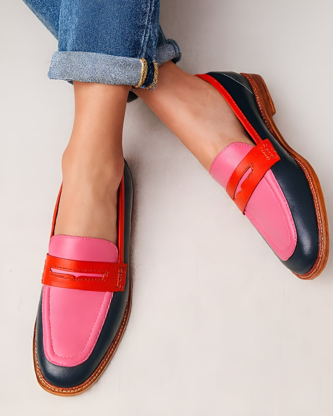 Isadore™ | Mocassins à imprimé animal et touches colorées