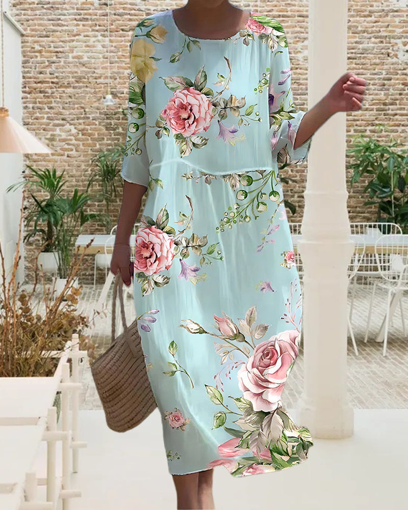 Mirella™ - Abito floreale elegante e raffinato