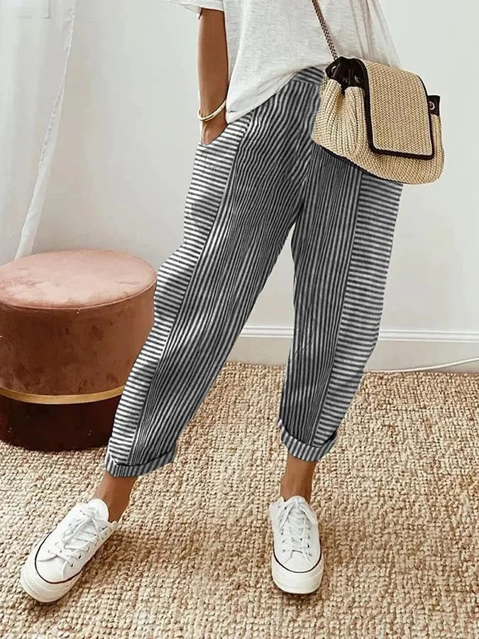 Elodie™ | Pantalon Rayé