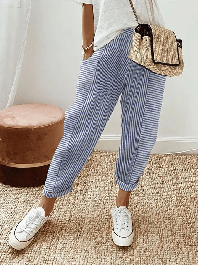 Elodie™ | Pantalon Rayé
