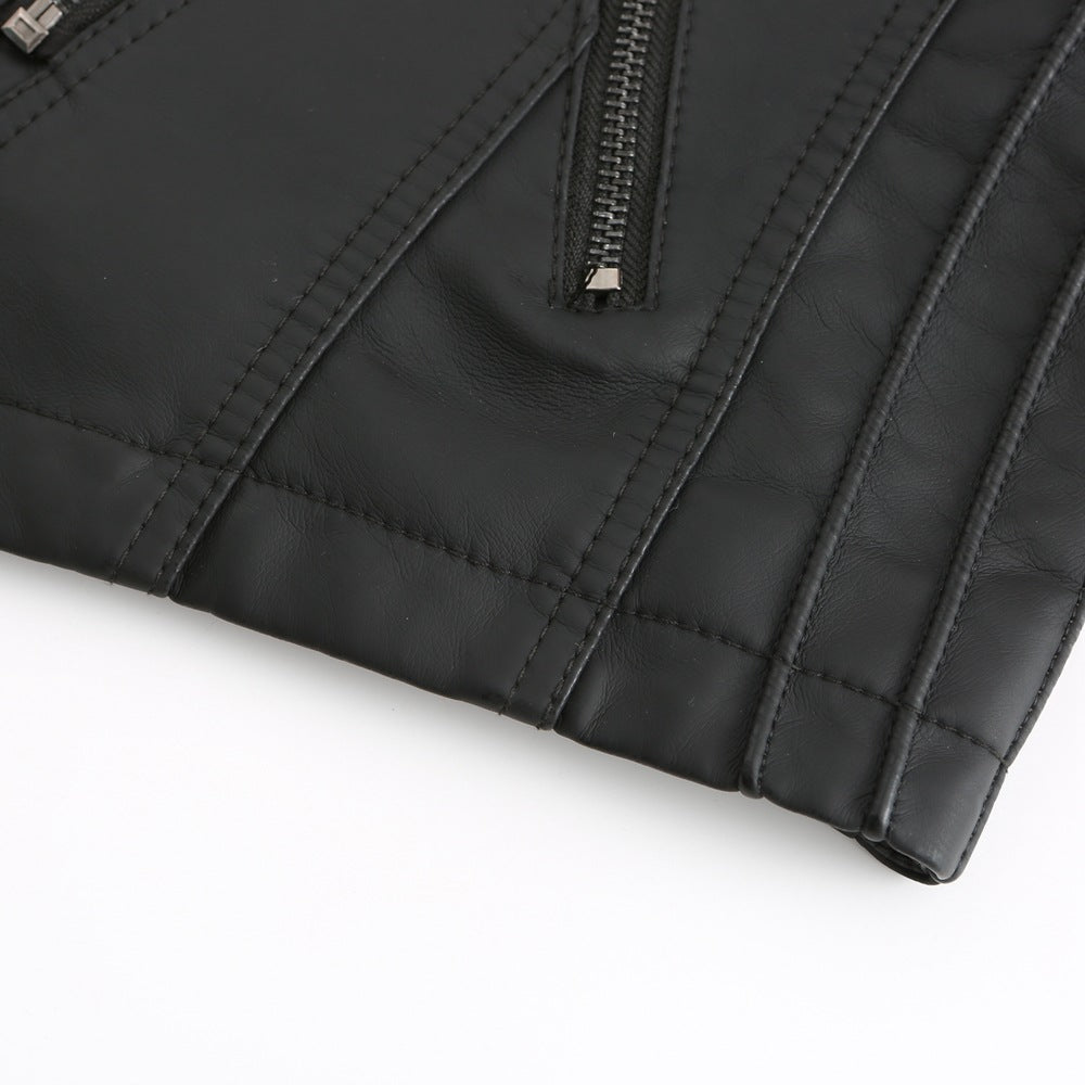 Célia™ | Veste en cuir d'agneau lavé