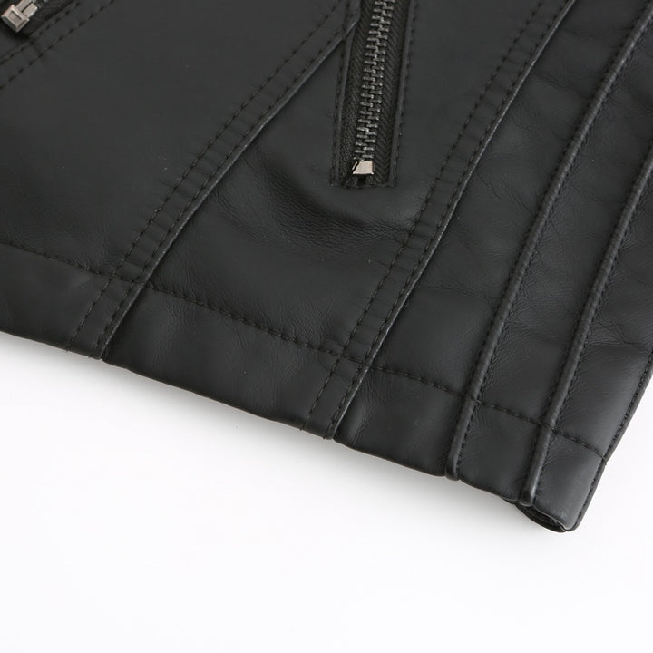 Célia™ | Veste en cuir d'agneau lavé
