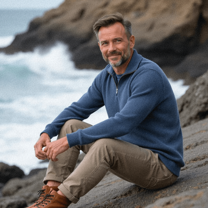 Julien™ | Pull zippé en maille pour hommes