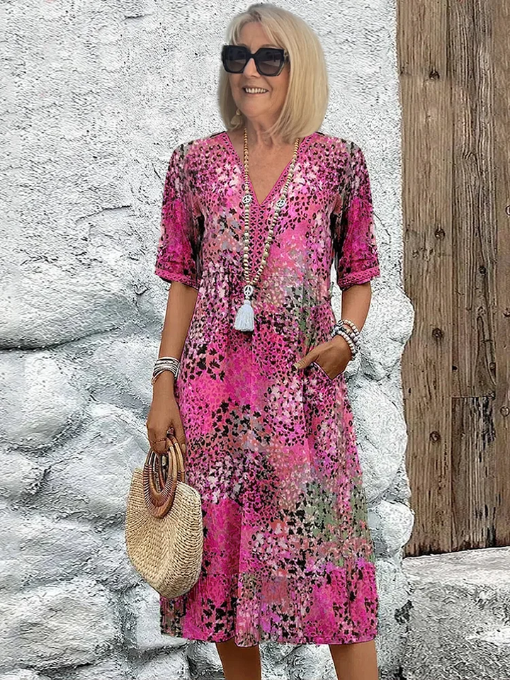 Paulette™ | Robe mi-longue vibrante