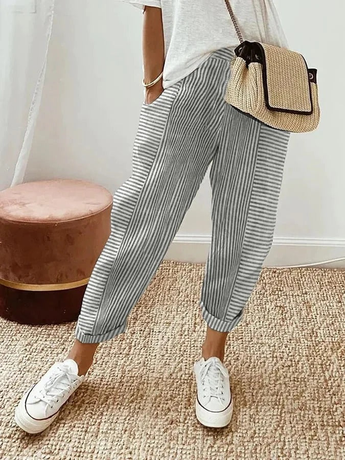 Elodie™ | Pantalon Rayé