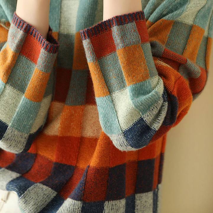 Pauline™ | Pull à col roulé en patchwork