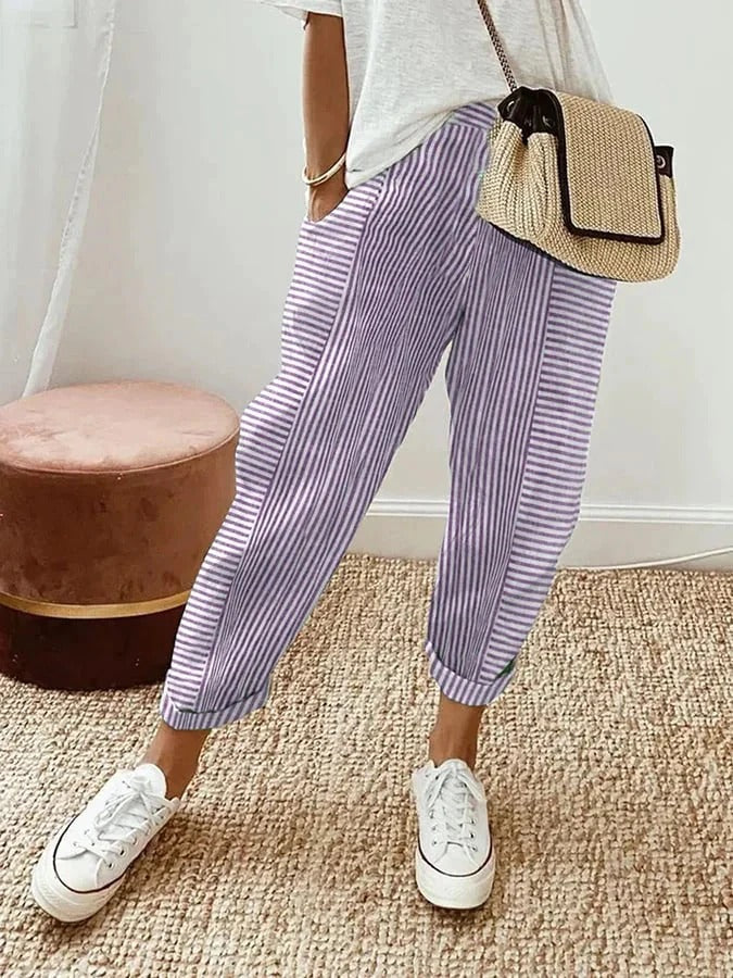 Elodie™ | Pantalon Rayé