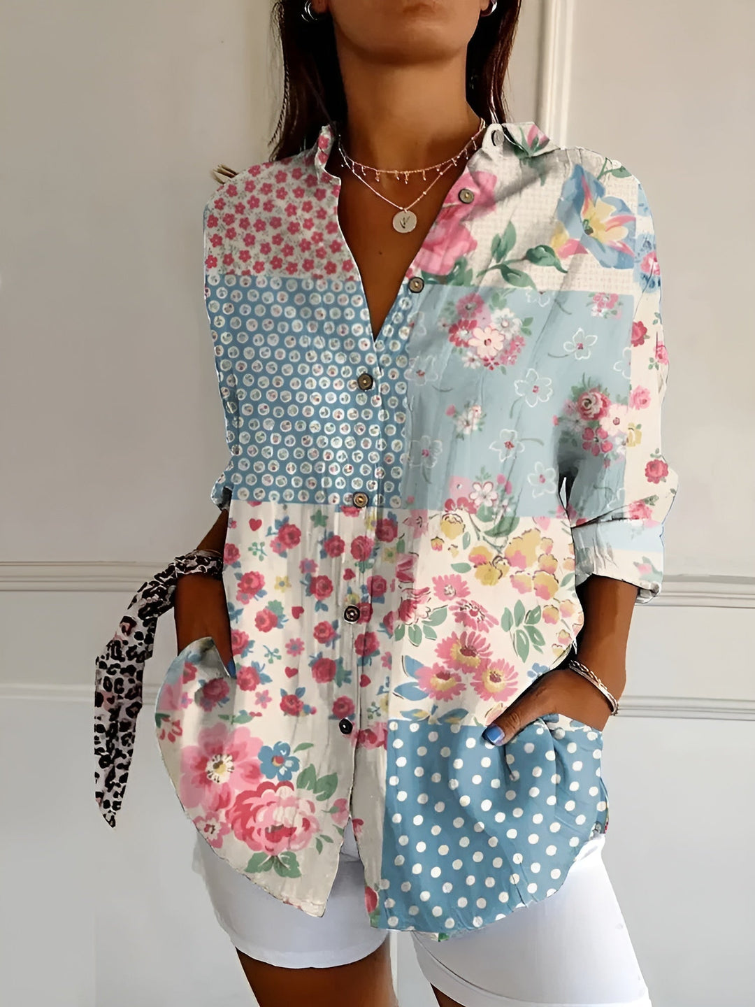 Jade | Blouse en Coton à Motif Floral