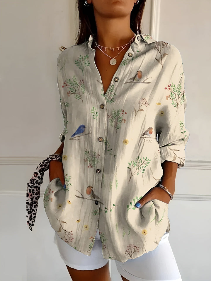 Jade | Blouse en Coton à Motif Floral