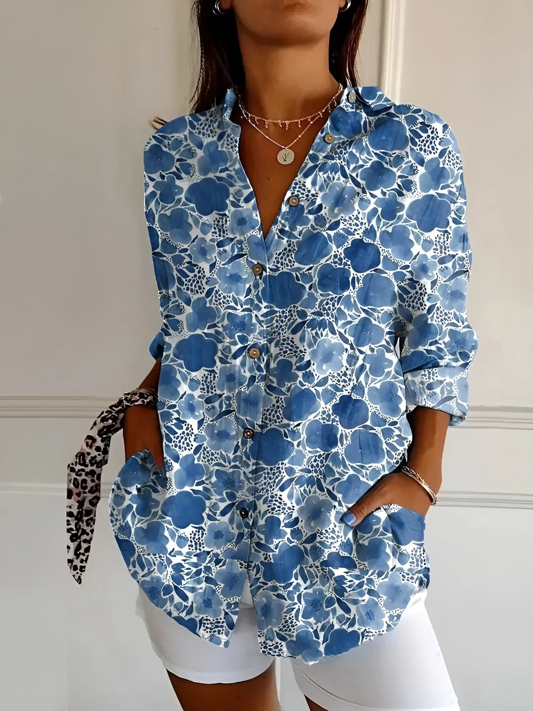 Jade | Blouse en Coton à Motif Floral