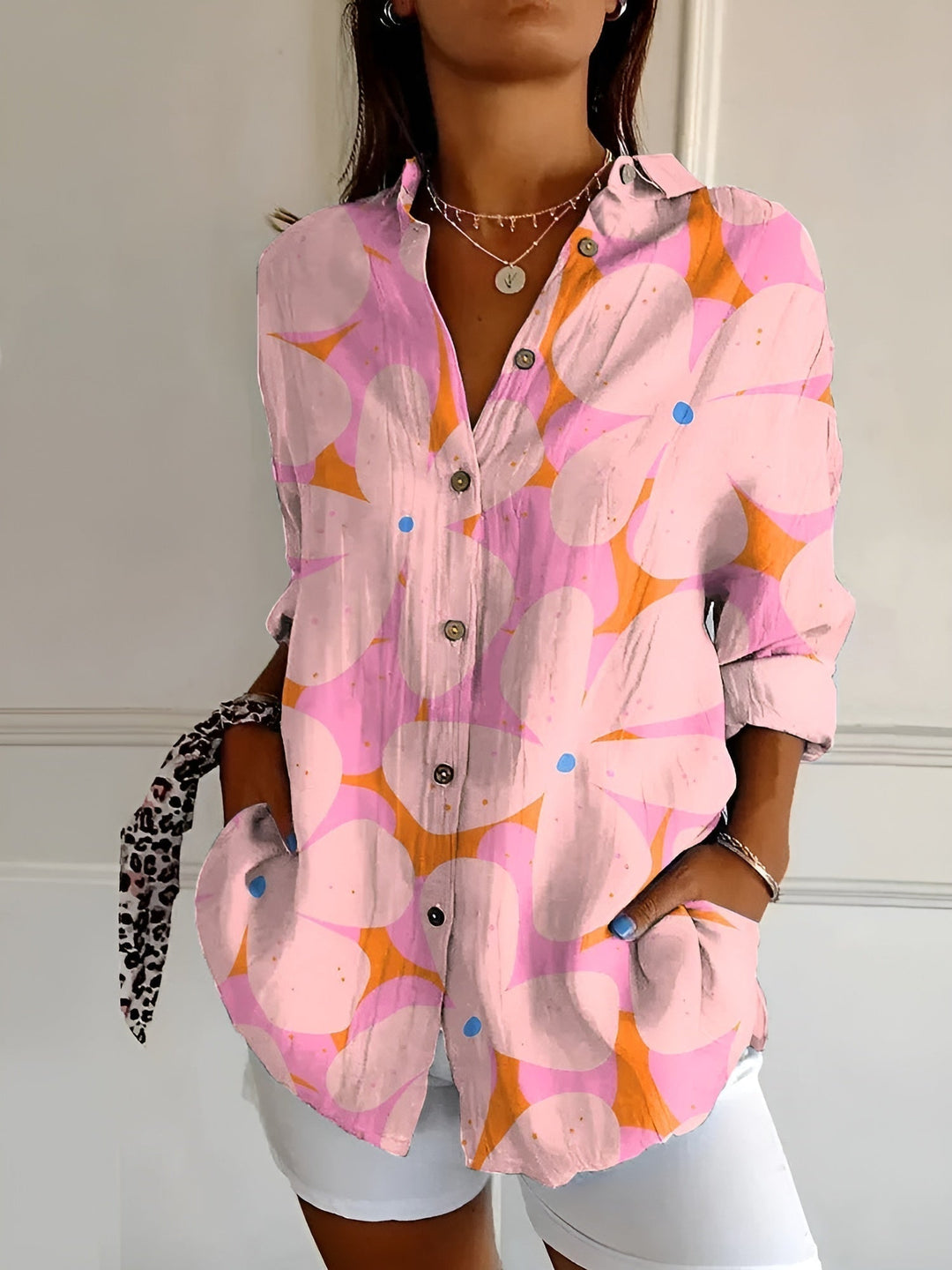 Jade | Blouse en Coton à Motif Floral