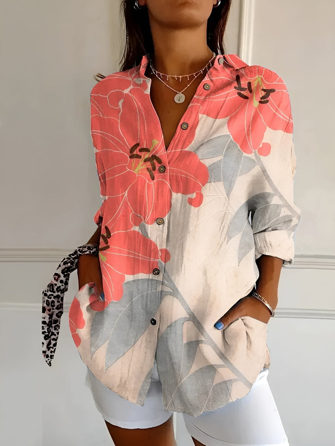 Jade | Blouse en Coton à Motif Floral