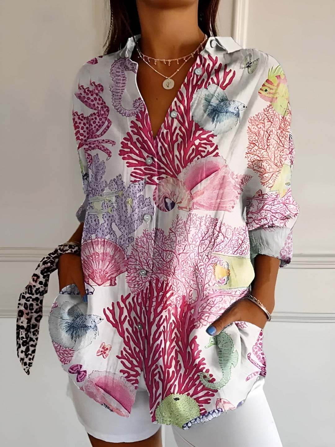 Jade | Blouse en Coton à Motif Floral